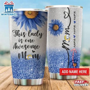 Custom Name NFL Los Angeles Rams This Lady Is Awesome Tumbler