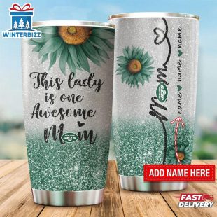 Custom Name NFL New York Jets This Lady Is Awesome Tumbler