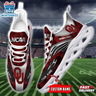 Custom Name Oklahoma Sooners Team Sport Max Soul Shoes For Fans