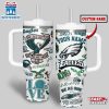 Custom Name Philadelphia Eagles NFL Tumbler 40oz With Handle For Fans