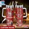 Custom Name San Francisco 49ers Tumbler 40oz With Handle For Fans