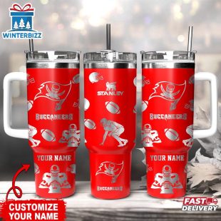 Custom Name Tampa Bay Buccaneers NFL Tumbler 40oz With Handle
