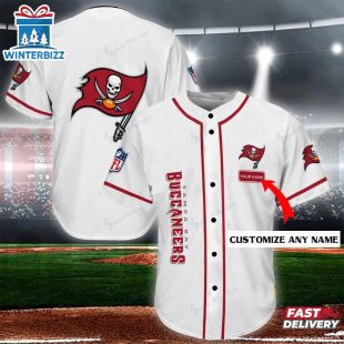 Custom Name Tampa Bay Buccaneers Team Baseball Jersey Shirt