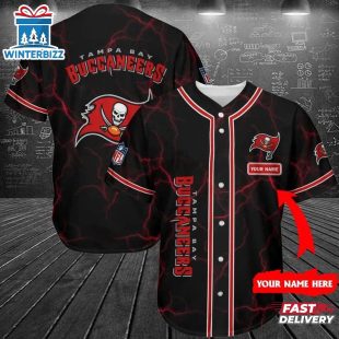 Custom Name Tampa Bay Buccaneers Team Football Baseball Jersey Shirt