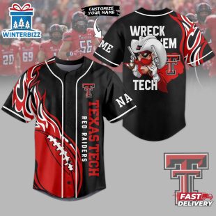 Custom Name Texas Tech Red Raiders Baseball Jersey Shirt Gift For Fans