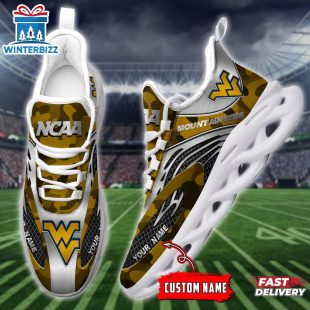 Custom Name West Virginia Mountaineers Team Sport Max Soul Shoes For Fans