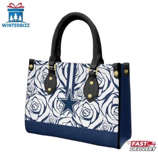 Dallas Cowboys Rose Pattern NFL Leather Handbag