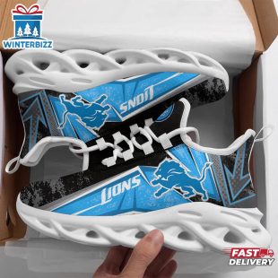 Detroit Lions NFL Logo Max Soul Shoes Mean Gift For Fans