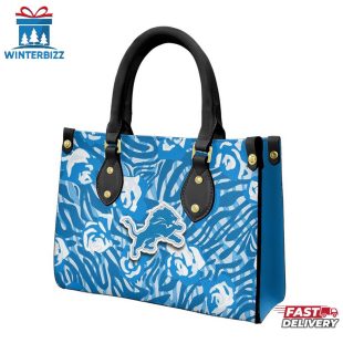 Detroit Lions Rose Character NFL Leather Handbag