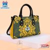 Green Bay Packers Flower Pattern NFL Leather Handbag