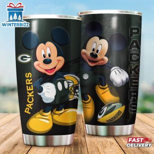 Green Bay Packers Mickey Mouse NFL Team Tumbler For Fans