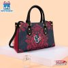 Houston Texans Flower Pattern NFL Leather Handbag