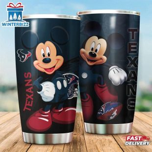 Houston Texans Mickey Mouse NFL Team Tumbler For Fans