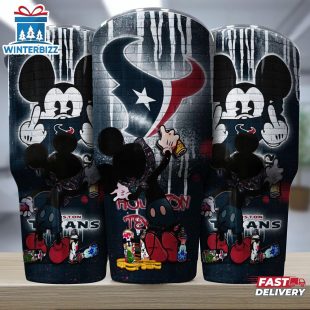 Houston Texans NFL Mickey Mouse Pattern Tumbler
