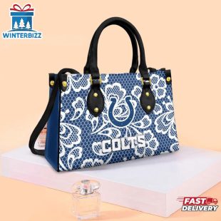 Indianapolis Colts Floral NFL Leather Handbag