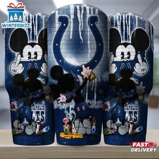 Indianapolis Colts NFL Mickey Mouse Pattern Tumbler