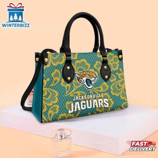 Jacksonville Jaguars Floral NFL Leather Handbag