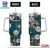 Jacksonville Jaguars Flowers Pattern NFL Tumbler 40Oz