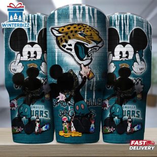 Jacksonville Jaguars NFL Mickey Mouse Pattern Tumbler