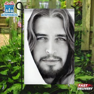 Jesus Christ Portrait House And Garden Flag