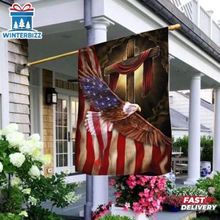 Jesus Christian American Eagle House And Garden Flag