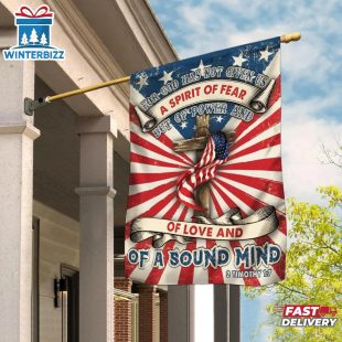 Jesus Christian For God Has Not Given House And Garden Flag