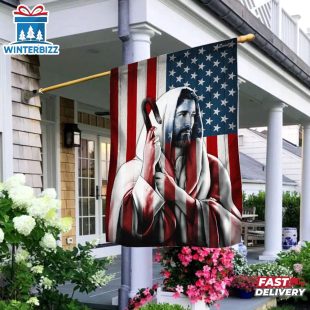 Jesus Christian U S House And Garden Flag