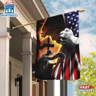 Jesus Christian Veteran American House And Garden Flag