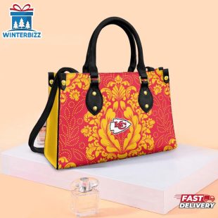Kansas City Chiefs Flower Pattern NFL Leather Handbag