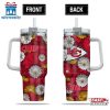 Kansas City Chiefs Flowers Pattern NFL Tumbler 40Oz