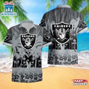 Las Vegas Raiders Palm Tree Garden Pattern Hawaii Shirt