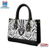 Las Vegas Raiders Rose Pattern NFL Leather Handbag