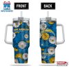Los Angeles Chargers Flowers Pattern NFL Tumbler 40Oz