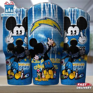 Los Angeles Chargers NFL Mickey Mouse Pattern Tumbler