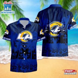 Los Angeles Rams Palm Tree Garden Pattern Hawaii Shirt