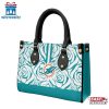 Miami Dolphins Rose Pattern NFL Leather Handbag