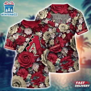 MLB Arizona Diamondbacks All Over Print T-Shirt Tropical Twist For Sports Enthusiasts