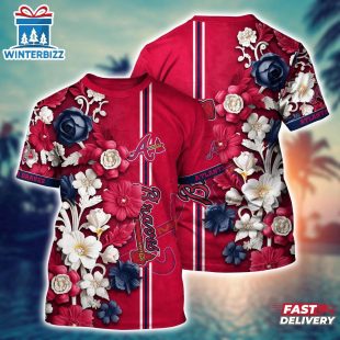 MLB Atlanta Braves All Over Print T-Shirt Aloha Harmony For Fans Sports