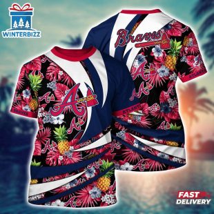 MLB Atlanta Braves All Over Print T-Shirt Athletic Aura For Fans Baseball