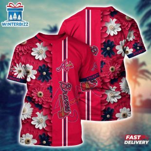 MLB Atlanta Braves All Over Print T-Shirt Blossom Bloom For Sports Enthusiasts