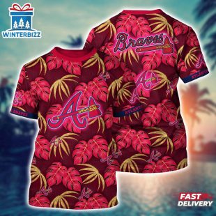 MLB Atlanta Braves All Over Print T-Shirt Champion Comfort For Fans Baseball