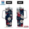 New England Patriots Flowers Pattern NFL Tumbler 40Oz