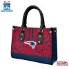 New England Patriots Rose Pattern NFL Leather Handbag