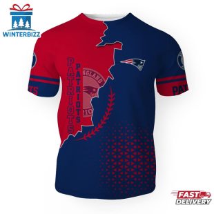 New England Patriots Team Football NFL 3D T-Shirt