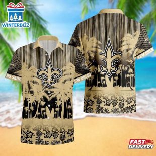 New Orleans Saints Palm Tree Garden Pattern Hawaii Shirt