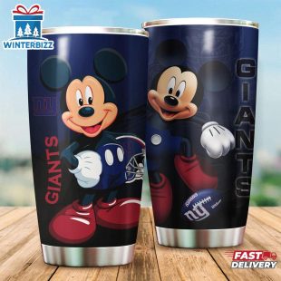 New York Giants Mickey Mouse NFL Team Tumbler For Fans