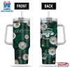 New York Jets Flowers Pattern NFL Tumbler 40Oz