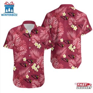 NFL Arizona Cardinals Tropical Pattern 3D Hawaiian Shirt