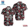 NFL Atlanta Falcons Roses And Skull Pattern Hawaiian Shirt