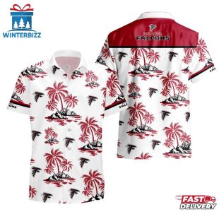 NFL Atlanta Falcons Team Tree Pattern Hawaiian Shirt